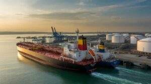 Нефтяной танкер в терминале