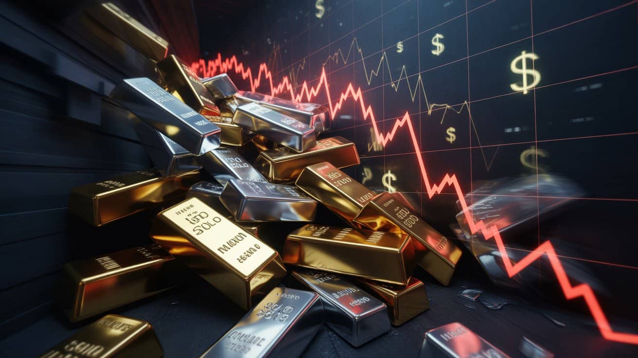 Золото и серебро падают