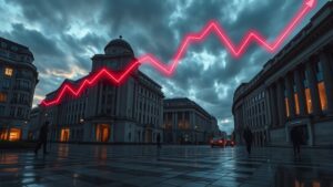 Акции банков Европы упали на фоне долговых тревог Франции